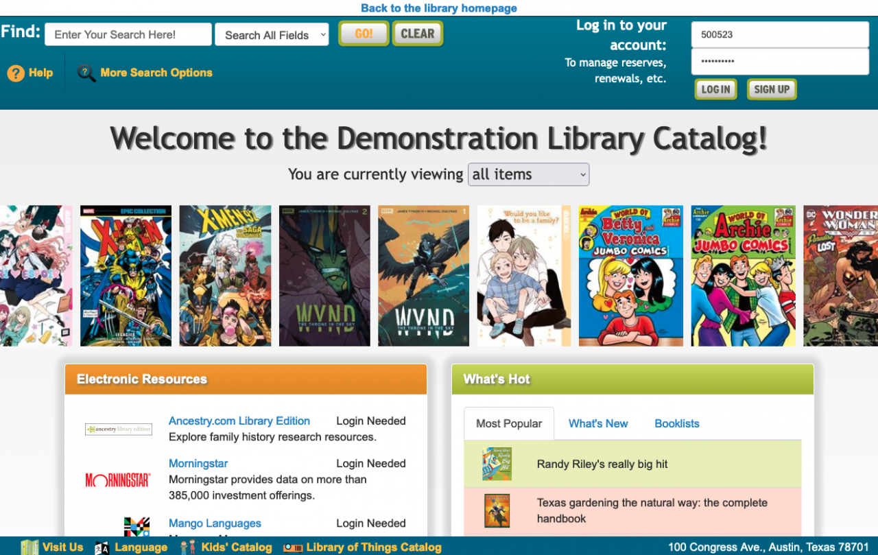 Apollo OPAC and Kids Online Catalog Biblionix